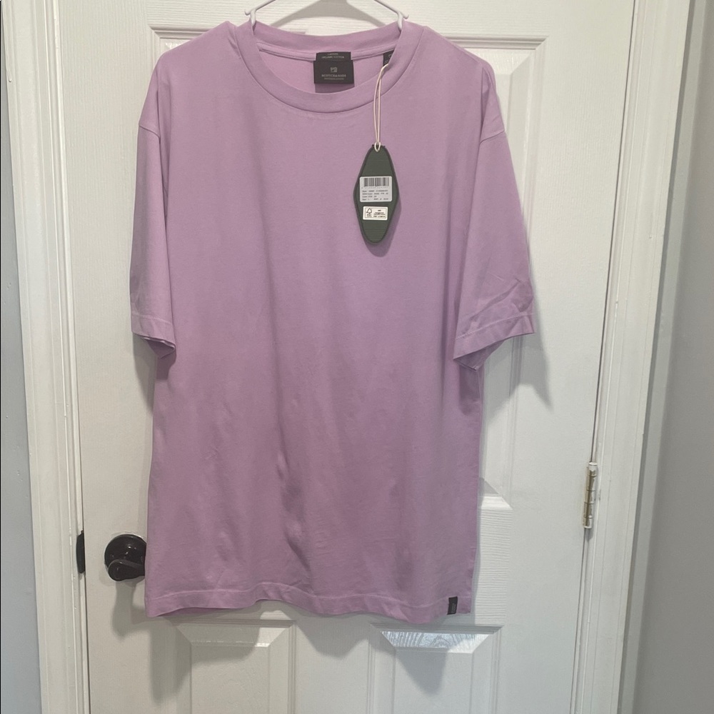 Scotch & Soda Light Purple Short Sleeve Tee Large